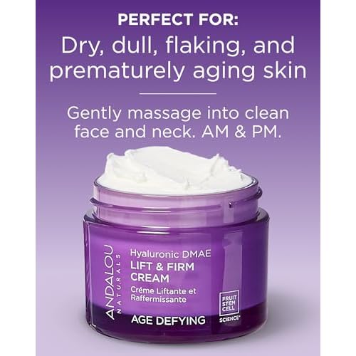 Andalou Naturals Face Crm Lift&Firm Hyaluroni, 1.7 oz