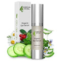 American Natural Eye Serum for Puffy Bags Under Eyes (0.5oz) - Dark Eye Circle Remover with Organic Cucumber & Chamomile Extract | Fine Line & Wrinkle Reduction Anti Aging Serum For Men & Women