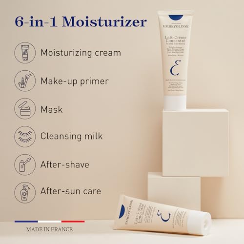 Embryolisse Lait-Cr?me Concentr?, Multifunction Daily Face Moisturizer and Makeup Primer, Suitable for All Skin Types. French Face Cream With Shea Butter & Aloe Vera