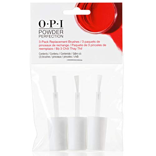 OPI Powder Perfection, Nail Color Brush, Replacement Brush Pack, 3 pack