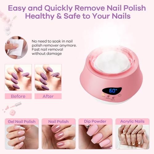 50W Nail Steamer Remover, Professional Bask La Steam Pro Gel Remover, Acetone-proof Gel Nail Polish Remover Machine for Salon and Home