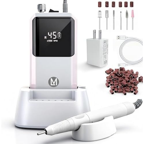 Electric Nail Drill,Professional Nail Drill 35000 RPM - Cordless Electric Nail File ,Portable Nail Efile for Acrylic Gel Nails, Manicure Pedicure Polishing Shape Tools for Salon Home Use
