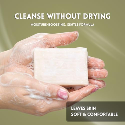 Amish Farms Pure Moisturizing Fragrance Free Bars with Coconut Oil & Shea Butter for Sensitive Skin - Made in USA | Women & Mens Face - Body Bar for Shower | NatureClean | 5oz Ea (5 Bars)