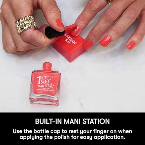 Bundle of Nails Inc It's Topless Gel-Like Nail Polish, 4-in-1 Base Coat, Treatment, Color & Top Coat, Long Lasting, Strong, Chip Free Nails, Glossy Salon Quality Manicure, Air Dry,4 Piece Variety Pack