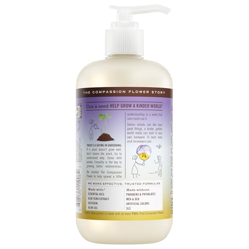 MRS. MEYER'S CLEAN DAY Hand Soap, Compassion Flower Scent, 12.5 Fl Oz Bottle - 3 Pack