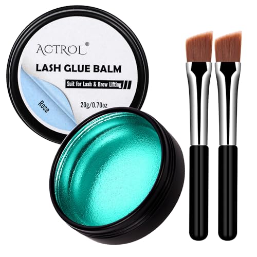 Lash Lift Glue Balm Eyelash Lifting Perm Blue Rose Strong Hold Lash&Brow Perm Glue Balm Brow Adhesive Powerful Sticky Brow Lamination 0.71Oz/20G
