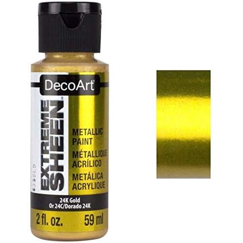 DecoArt 2 Ounce, 24K Gold Extreme Sheen Paint, 1 (Two Pack)