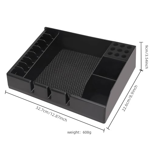Professional Barber Tray Station ? Multi-Functional Hair Clipper & Trimmer Holder with Detachable Design, Non-Slip Base (12.87" x 8.9")