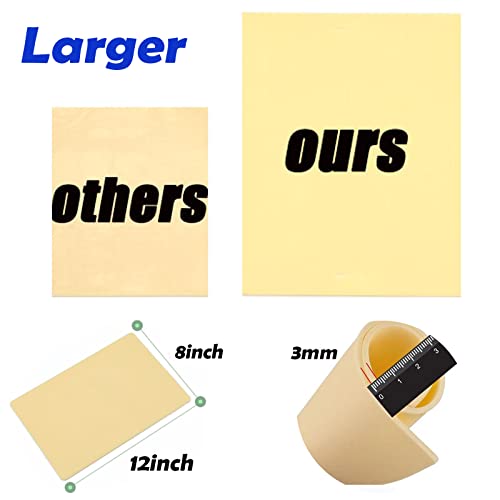 18Pcs Tattoo Practice Skin with Transfer Paper Kit - Gakonp 3 Pcs 3mm Thick Soft Silicone Fake Skin 15Pcs Tattoo Transper Paper Kit Double Sides practice skin Thin stencil paper for Beginners Art