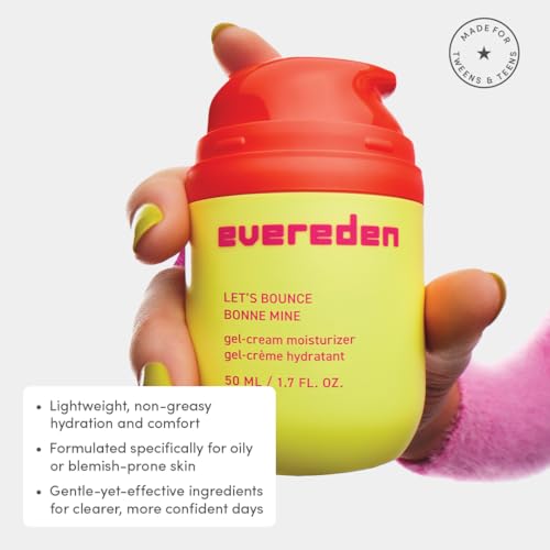 Evereden Pre-Teen Collection: Triple Green Tea Steer Clear Balancing Jelly Cleanser Face Wash, Let's Bounce Gel-Cream Face Moisturizer, & Balance Up Water-Based Toner Pads for Face