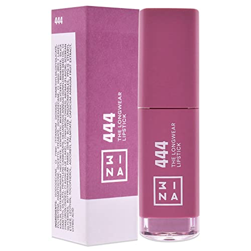 3INA The Longwear Lipstick - Matte Lipstick for Women - Moisturizing with 12-Hour Long Wear - Transfer-Proof and Highly Pigmented - 444-0.23 oz