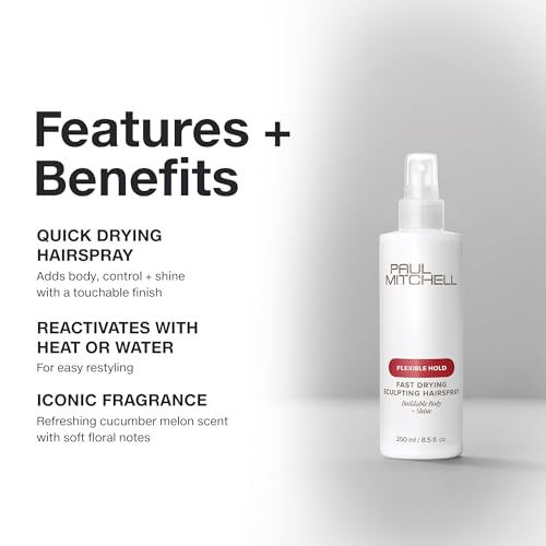 Paul Mitchell Fast Drying Sculpting Spray, Medium Hold, Touchable Finish, For All Hair Types