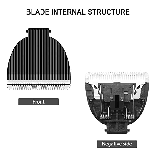 2 Pack Replacement Blades for Meridian Trimmer, Hygienic Ceramic Replacement Blades Compatible with Meridian Body Trimmer, Black