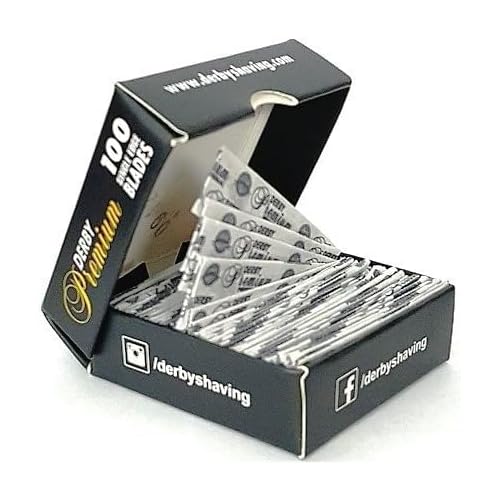 100 "Derby Premium" Single Edge Razor Blades for straight razor