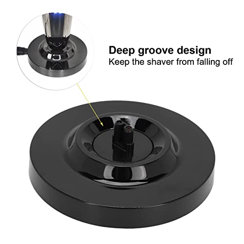 Universal Razor Charger Holder Round Electric Shaver Charger Base Shaver Charger Dock for All Electric Shaver Brands Black