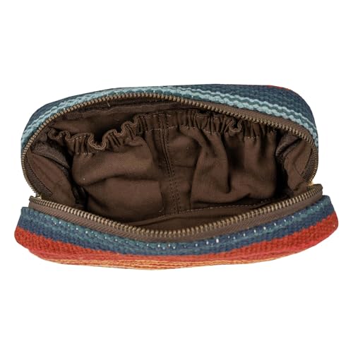 STS Ranchwear Chaynee Valley Serape Collection Bebe Cosmetic Bag ? Western Style, Genuine Leather & Cotton Bag (STS-34149)