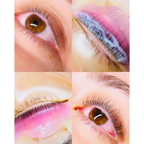 Lash Lift Shields C Curl 5 Size Lifting Pad, Rapid Eyelash Shield Shiny Perm Rods Make Eyes Natural Curl Flexible Pads Extreme Rod 100 Use Elastic Lami Perming Roller (Pink Color)