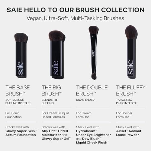 Saie The Big Liquid Foundation Brush - Soft, Multi-Use Makeup Brush for Buffing, Blending & Building - Made with Cruelty-Free, Synthetic Bristles & Creates a Seamless Finish (1 Count)