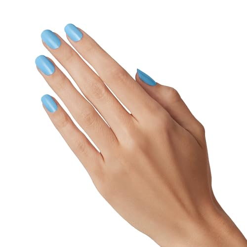 Dashing Diva Glaze Mani Pedi Kit? - The Bitesize Blue Glaze - Comes with LED Nail Lamp - Long Lasting, Semicured Gel Nail Strips for Toes & Hands