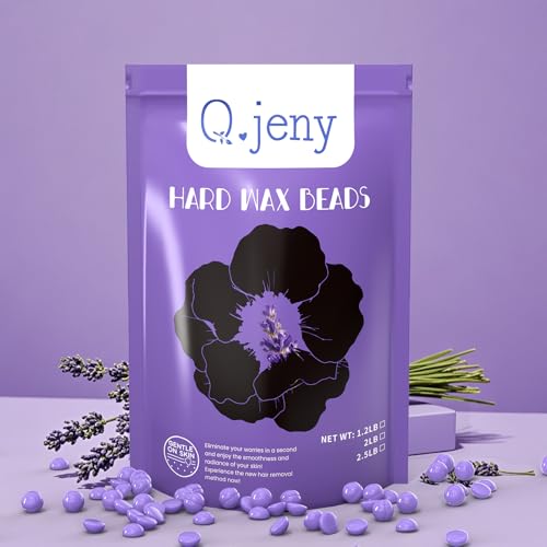 Wax Beads, Hard Wax Beads for Hair Removal Sensitive Skin with Lavender Formula, 2.5lb Waxing Beads for Women Men, Brazilian Bikini, Face, Arms, Chest, Back, Legs, Eyebrows, Underarms