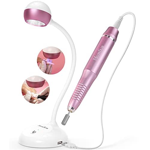 MelodySusie X3 Nail Tools Kit, Professional LED UV Nail Lamp with Nail Drill for Gel Nails, Flash Cure Gel Nail Lamp for Acrylic Nail Extension, Rechargeable Cordless Nail Art Lamp with UV LED 2 Modes
