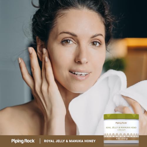Piping Rock Royal Jelly Face Cream | 4 oz | with Manuka Honey | Non-GMO, Gluten Free