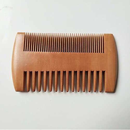 4 Pcs Wooden Beard Comb Double Sided Mustache Comb Beard Grooming Comb Fine Tooth Mustaches Comb Facial Hair Styling Comb for Men