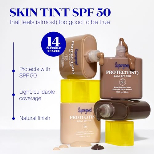 Supergoop! Protec(tint) Daily Skin Tint SPF 50 - 26W - Light, Buildable Coverage for Immediately Smooth, Even-Looking Skin - Natural Finish