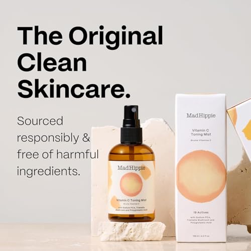 Mad Hippie Vitamin C Toning Mist ? Skin-Brightening Toner for Face, Vitamin C Facial Mist Hydrating Spray, 4 Oz