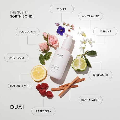 OUAI Anti Frizz Cream - Moisturizing Hair Cream with Frizz Control & Heat Protection - Provides Lasting Hydration with Jackfruit & Beetroot Extract - Paraben, Phthalate & Sulfate Free (6 oz)