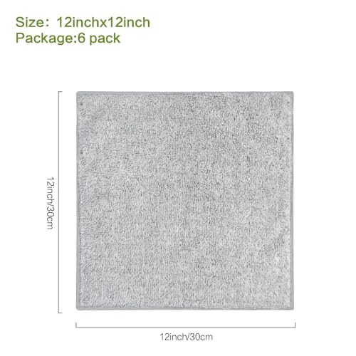 SINLAND Microfiber Face Cloths Highly Absorbent Washcloths Soft Feel Fingertip Towels Multi-Purpose Wash Cloths for Bathroom, Gym, Hotel, Spa and Kitchen, 12Inch x 12Inch