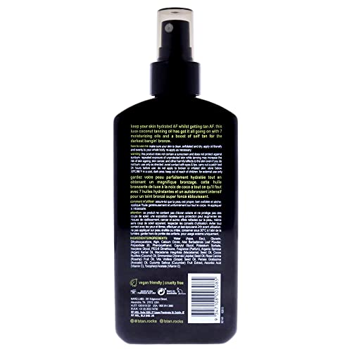 Tanned AF Intensifier Dry Tanning Oil by B.Tan for Unisex - 8 oz Sunscreen