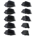 10 Pack in Lot Clipper Guards Set Replacement Fits for Limural K11S/ Novah HCL-001/ Surker K7S/K9C/K9S - 1/16" to 1", Black