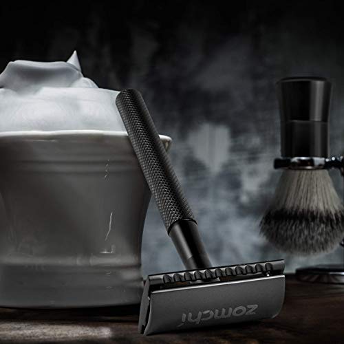 Black Razors for Men or Women+100 Counts Safety Razor Blades
