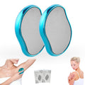 Crystal Hair Remover, Crystal Hair Eraser, Reusable Nano Glass,Multi-Color and Style Options,Easy to Wash,Ideal for Soft and Silky Skin,Skin Exfoliation (Nano Mirror coarse Glass(Blue))