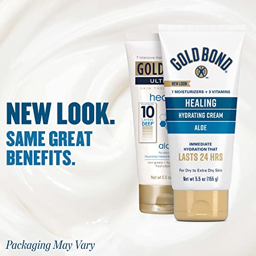 Gold Bond Healing Skin Therapy Lotion with aloe 5.5 oz., Non-Greasy & Hypoallergenic (Pack of 2)