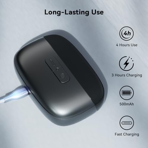 Electric Nail Clipper Fingernail Trimmer: 3-in-1 Automatic Nail Polisher with LED Light, Clip Storage, 2-Speed, Rechargeable Smart Nails Cutter Easy to Use for Seniors, Baby, Adult, Kids, Black