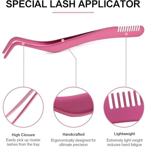 Fenshine Cluster Lashes Individual Lashes Wide Stem 168 PCS D Curl 9-16mm Length DIY Eyelash Extension Individual Soft False for Personal Use at Home