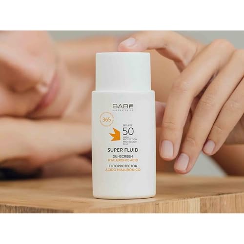 Babe Super Fluid Sunscreen SPF 50 ? High Facial Sun Protection with Lightweight Texture | Broad Spectrum UVA/UVB | For Sensitive Skin | Non-Greasy & Fast Absorbing ? 1.69 fl oz
