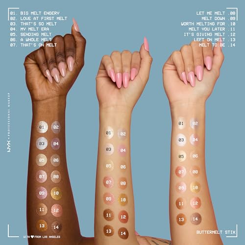 NYX PROFESSIONAL MAKEUP Buttermelt Glaze Stix, Non-Greasy Highlighter Stick With Up To 8HR Make Up Wear - 04 My Melt Era (Pink)