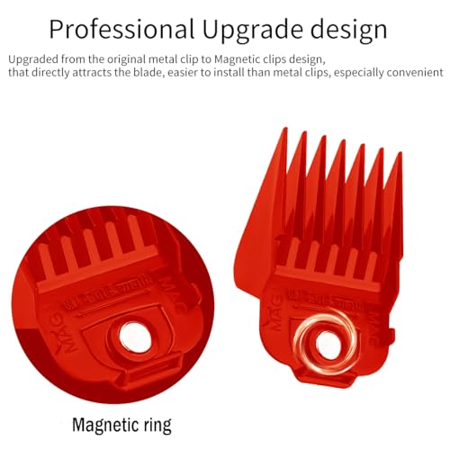 for Andis Magnetic Clipper Guards 5PCS, Upgrade Professional Clipper Guard Comb Guides for Andis Hair Clippers -Size #0,1,1.5,3 -Length (1/16'',1/8'',1/4'',3/8'',1/2'')