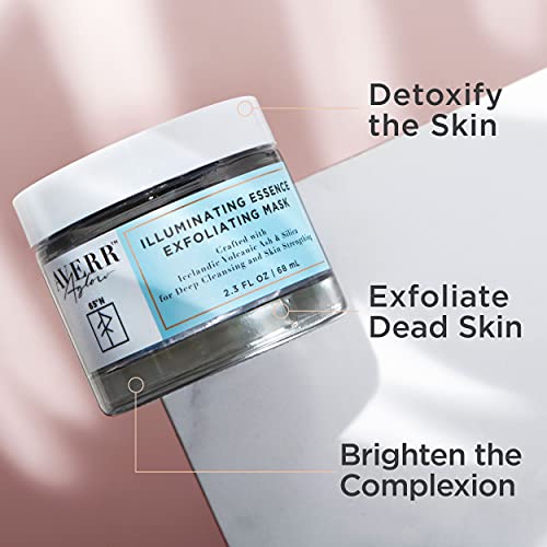 Averr Aglow Illuminating Essence Exfoliating Mask, Peel Dead Skin, Acne, Dark Pores Minimizer, Natural Solution Facial Mask Skin Care, Hydrating Face Treatment