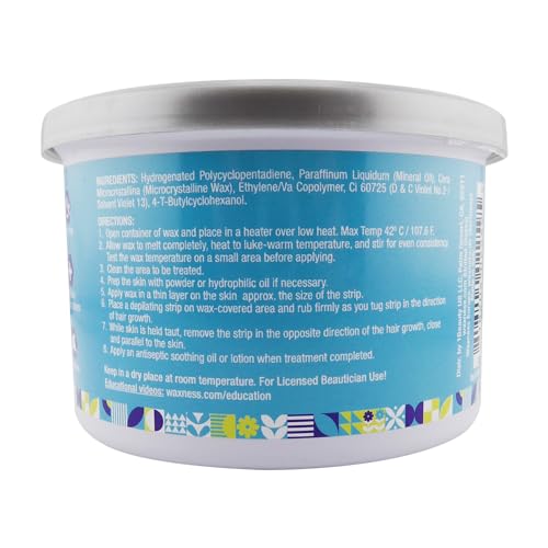 Waxness Sensi Clear Amethyst Soft Wax Tin 14 oz (400 g) ? Rosin-Free Clear Gel Formula with Neuro-Active Comfort Complex ? Made in Italy