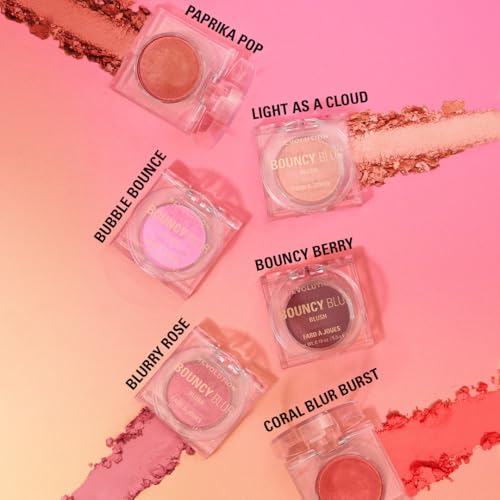 Revolution Beauty London, Bouncy Blur Blush, Powder Makeup Blush for Cheeks, Buildable Formula, Vegan & Cruelty-Free, Lilac Pink, 0.19 oz
