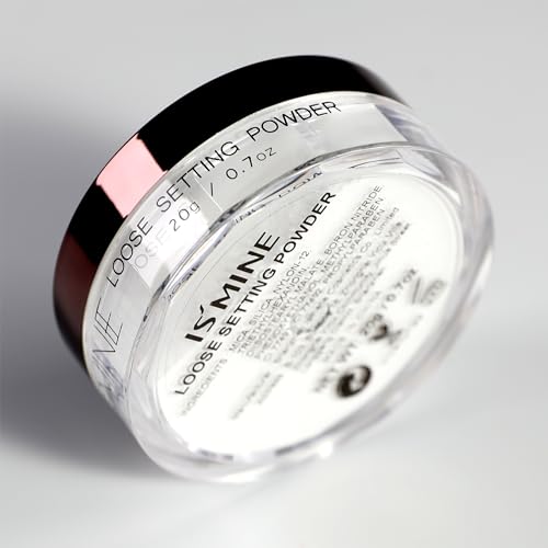 IS'MINE Loose Setting Powder, Lightweight Long Lasting Poreless Finish Transculent Loose Powder (White, 20g/0.7oz)