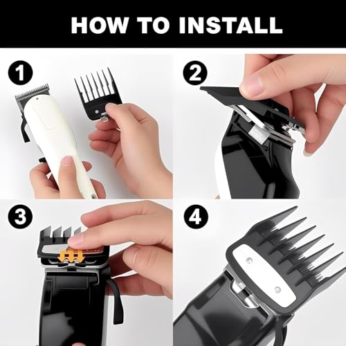 Replacement Fit for 1/2 Wahl Clipper Guards Set,3Pack Compatible with Wahl Clipper Guards 1/2,0.5 Guard,1/16'' 1.5mm Metal Hair Clippers Guard for Hair Styles and Barbers.