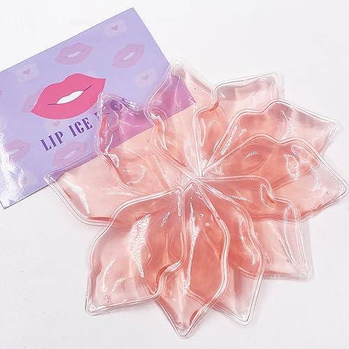 (10 PCS) Lip Ice Pack £¬Ice Compress After Lip ice Treatment, Reusable ice pad for Cosmetic, Lip Shape ice Pack to Relieve Pain and Relax Lips, Anti-Aging Lip Care ice Pack to Reduce Lip Swelling