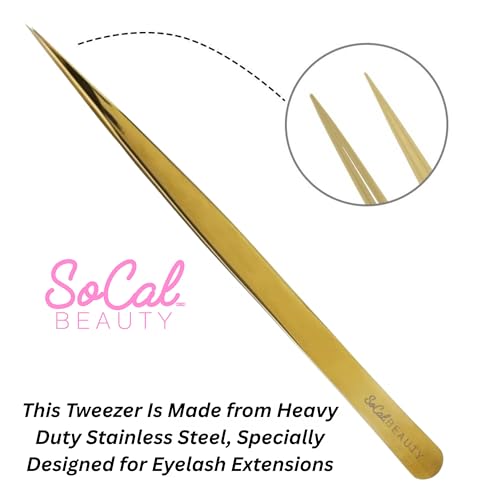 SOLO Straight Tip Lash Tweezer for Eyelash Extensions | Rust-Resistant Eyelash Tweezer for Isolation & Classic Lash Application | Professional Tweezers for Eyelash Extension & Lash Artists