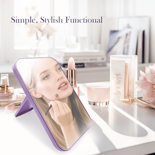 20 Pcs Desktop Makeup Mirror 8 Inch Portable Mirror with Metal Stand 90¡ÆAdjustable Rotation Travel Makeup Mirror for Spa Party, Girl, Women, Shower