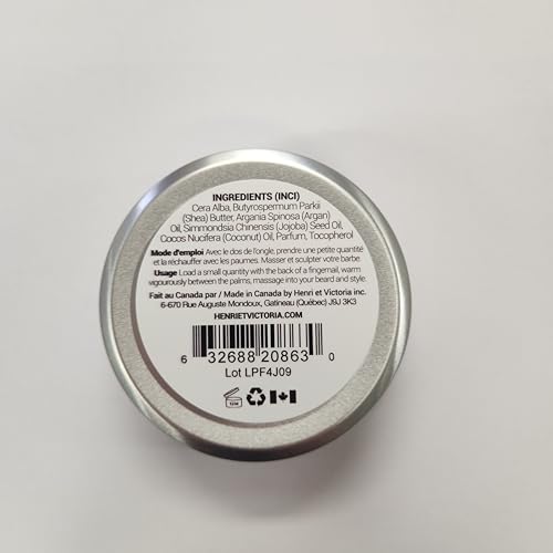 Beard Balm For Men - Moisturizing, Non-Greasy Beard Softener, Soothes Beard and Skin, Prevents Dryness, Flaking, Dandruff, Skin Irritation, Ingrown Hairs, Handmade Beard Balm - La Poire Fran?aise 56g